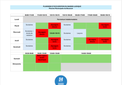 image-Planning d'occupation du bassin Ludique